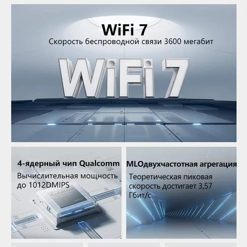 2024  Router BE3600 Wifi7 2.4/5Ghz Duan Bands 160Mhz 3570Mbps Mesh Networking Gaming Acceleration 2.5G Ethernet Port