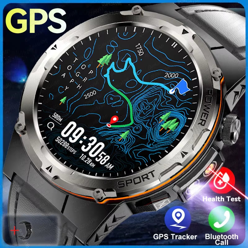 2024 New for XIAOMI Military Smartwatch IP68 Waterproof Outdoor Sports Fitness Tracker Health Monitor BT Call 365Nm UV+ Infrared