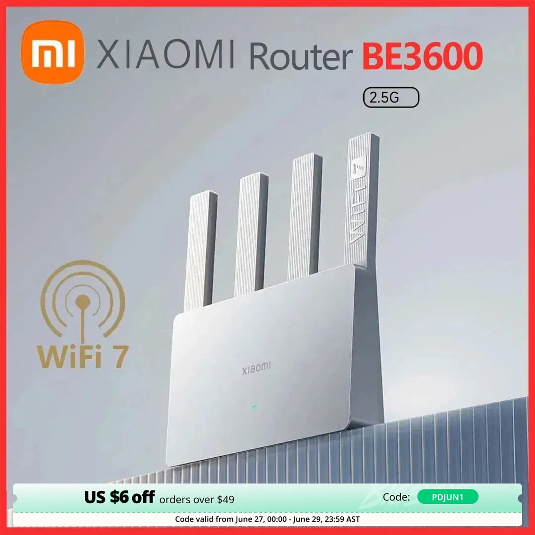 2024  Router BE3600 Wifi7 2.4/5Ghz Duan Bands 160Mhz 3570Mbps Mesh Networking Gaming Acceleration 2.5G Ethernet Port