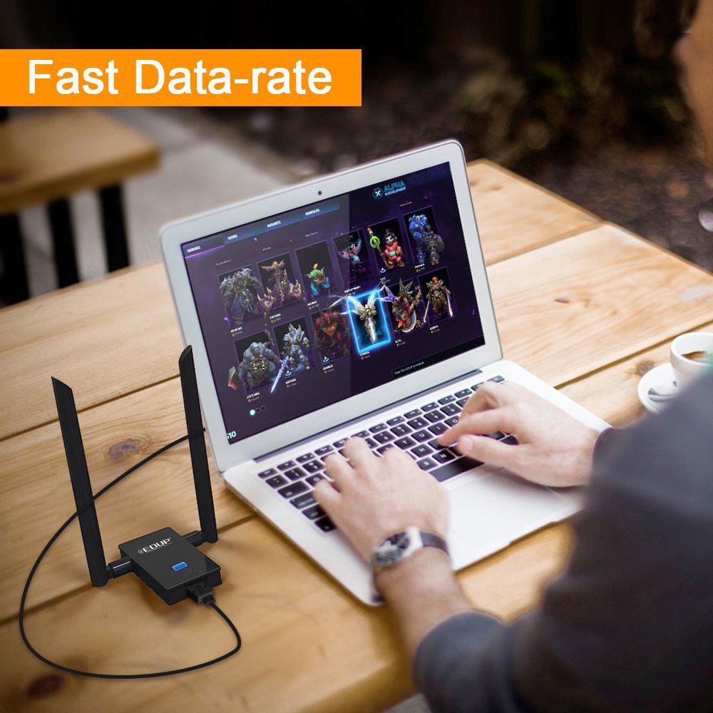 EDUP usb wifi adapter 1200mbps 5ghz high gain wifi antenna 802.11ac long distance receiver usb 3.0  ethernet