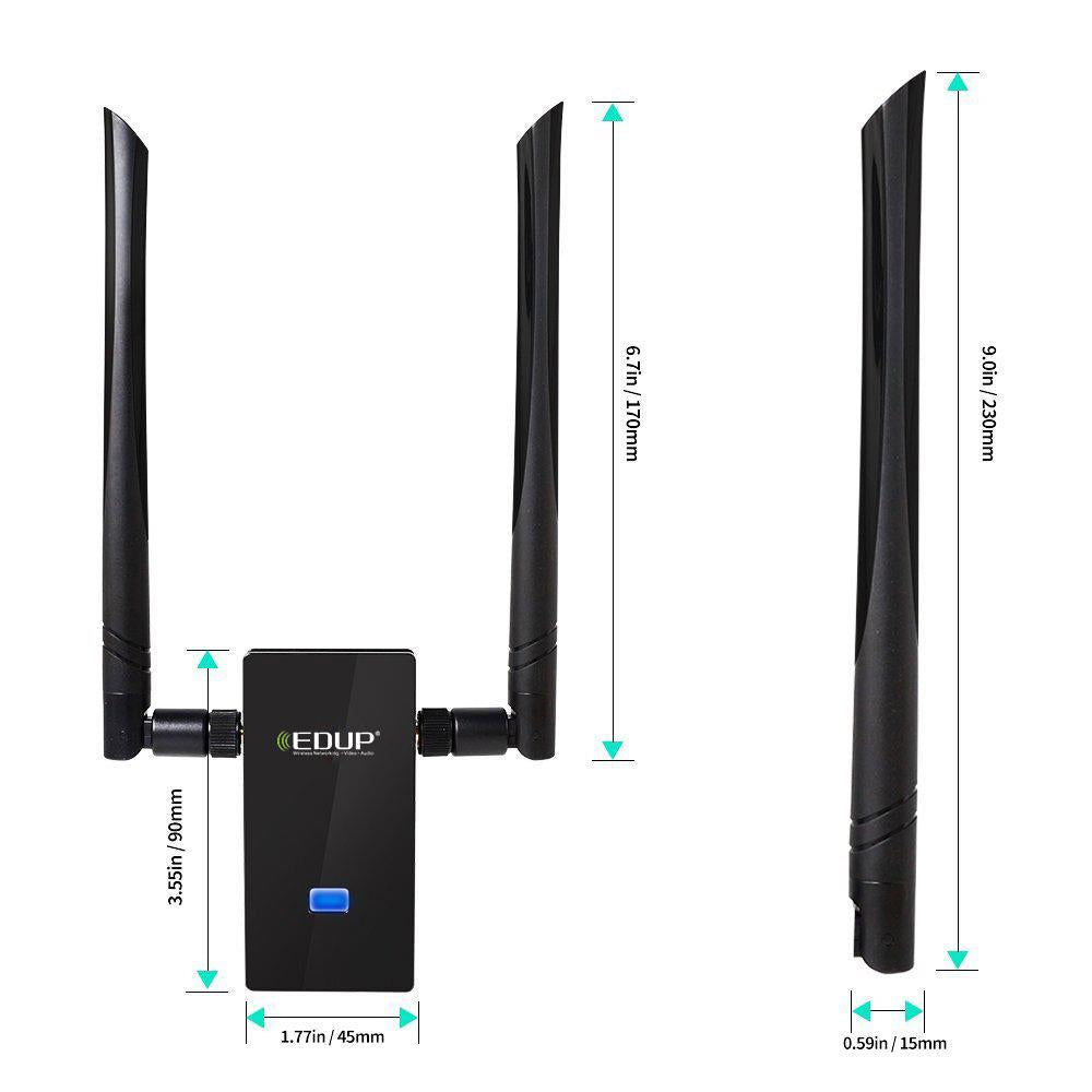 EDUP usb wifi adapter 1200mbps 5ghz high gain wifi antenna 802.11ac long distance receiver usb 3.0  ethernet